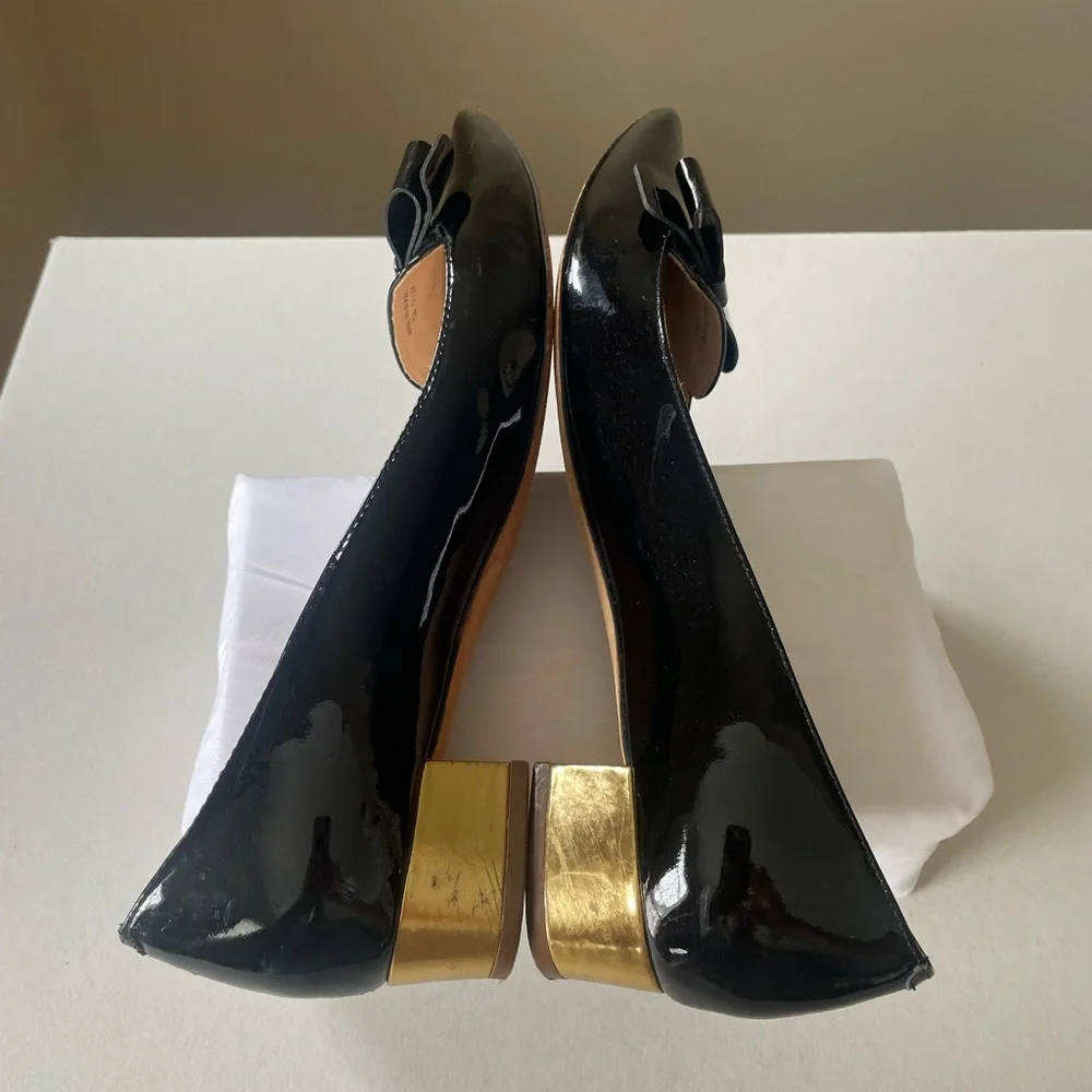 Kate Spade New York Gold Block Heel Shoes 9.5 - Picture 8 of 9